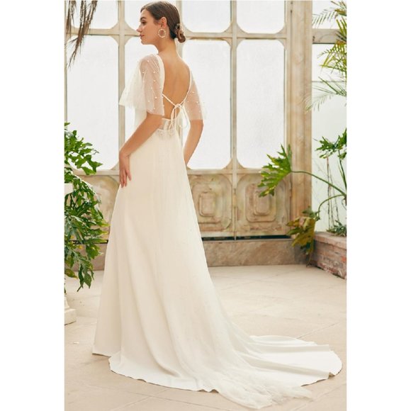 NEW Elegant Wedding Dress - AW Bridal - Size 4/6 - Picture 4 of 7